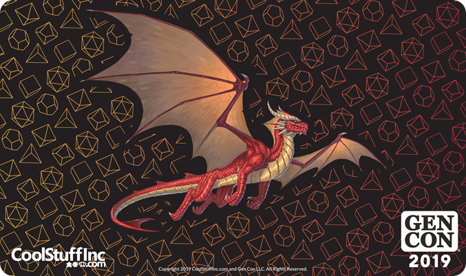 Gen_Con's tweet photo. These playmats featuring Genevieve are AWESOME! Get yours from Cool Stuff, Inc. at Booth #1501! #gencon https://t.co/zxpzjxgI7X