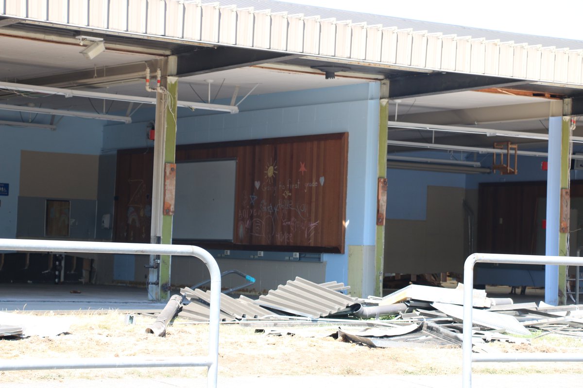 Progress on Dick Scobee Elementary demolition.