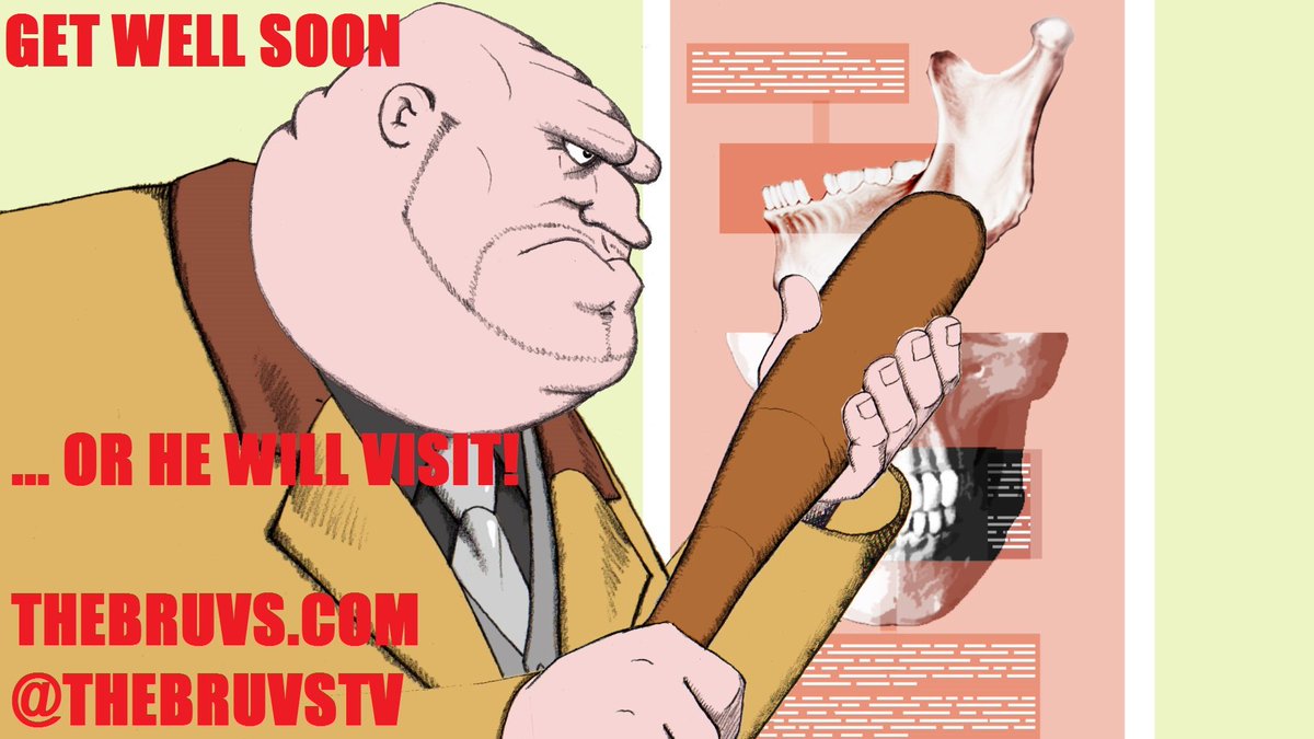 TheBruvsTV's tweet photo. It is a strange bedside manner - we'll give you that https://t.co/XMCf2werkO  #batting #care #nursing #TheBruvs #getwellsooon #cartoons https://t.co/1hBfqM4xyo