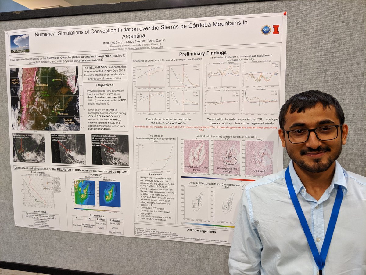 CliMAS_Illinois's tweet photo. More #AMSMESO19 presentations and posters by @DAS_Illinois students!  Here is IT Singh presenting work on convective initiation research from @RELAMPAGO2018 https://t.co/KtgE8iLjiQ