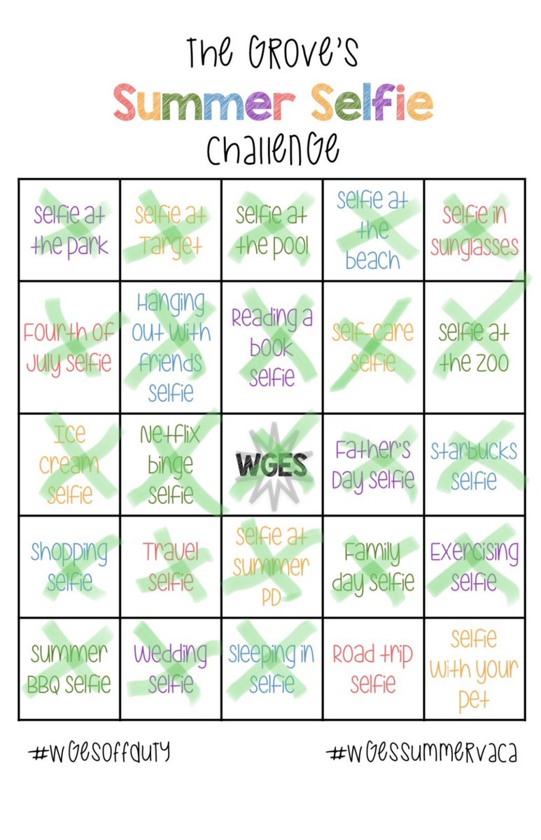 MrsAldridgeRES's tweet photo. Alright, I have to get caught up on our WGES Summer Tic-Tac-Toe game and I have a BLACKOUT! So here it goes...4 at a time. I also put my own spin on it. 🙃 Hope it counts! 😅 #wgesoffduty #wgessummervaca #babybingo #newmomlife https://t.co/jNEMmcbmu4