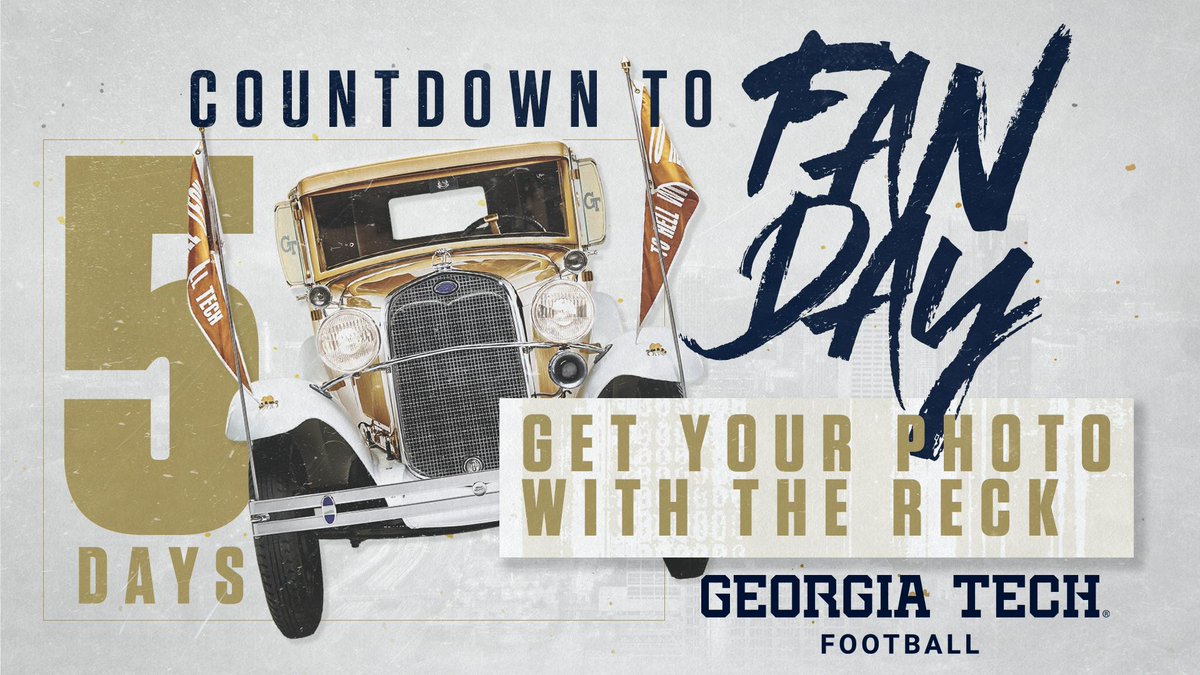 #GTFanDay in 5️⃣ days at Bobby Dodd! 🏈📸✍️

Full details: buzz.gt/FanDay2019