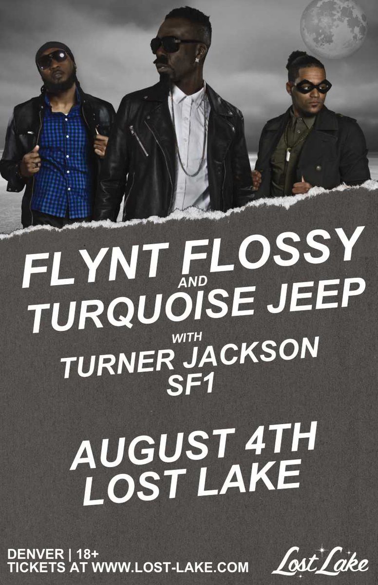 SF1music's tweet photo. Playing a show with @RealFlyntFloss and my bro @TurnerJackson this Sunday at @lostlakedenver! Slide through!
Details: https://t.co/fxWq5lrcJg
#sf1music #turquoisejeep #flyntflossy #turnerjackson #lostlake #aug4th #cornbreadent #bigtopentertainmentllc https://t.co/y6GVdcD3Q7