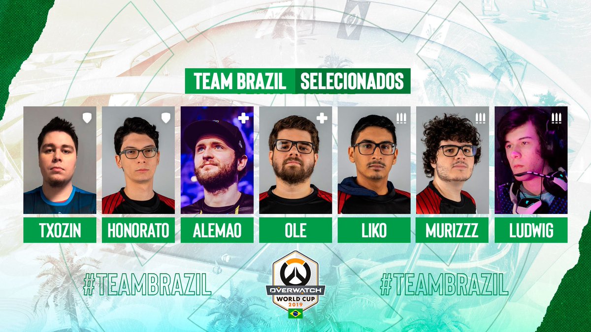 Team Brazil 🇧🇷 on X: ANUNCIANDO NOSSA EQUIPE PARA A #OWWC2019!  #VamosBrazil 🇧🇷 🛡 @TxozinOW 🛡 @honorato_ow 💉 @alemao182 💉 @oleziin ⚔  @likeraow ⚔ @murizzzzz ⚔ @Ludwig09 🧠@YuriRibeiroz   / X