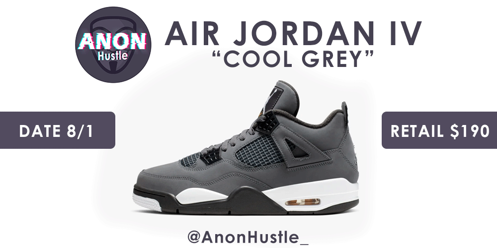 CookDesigner's tweet image. Air Jordan IV "Cool Grey" Release Designs for @thehypelounge_ @AnonHustle_ &amp;amp; @GroupifyIO @GroupifySuccess
