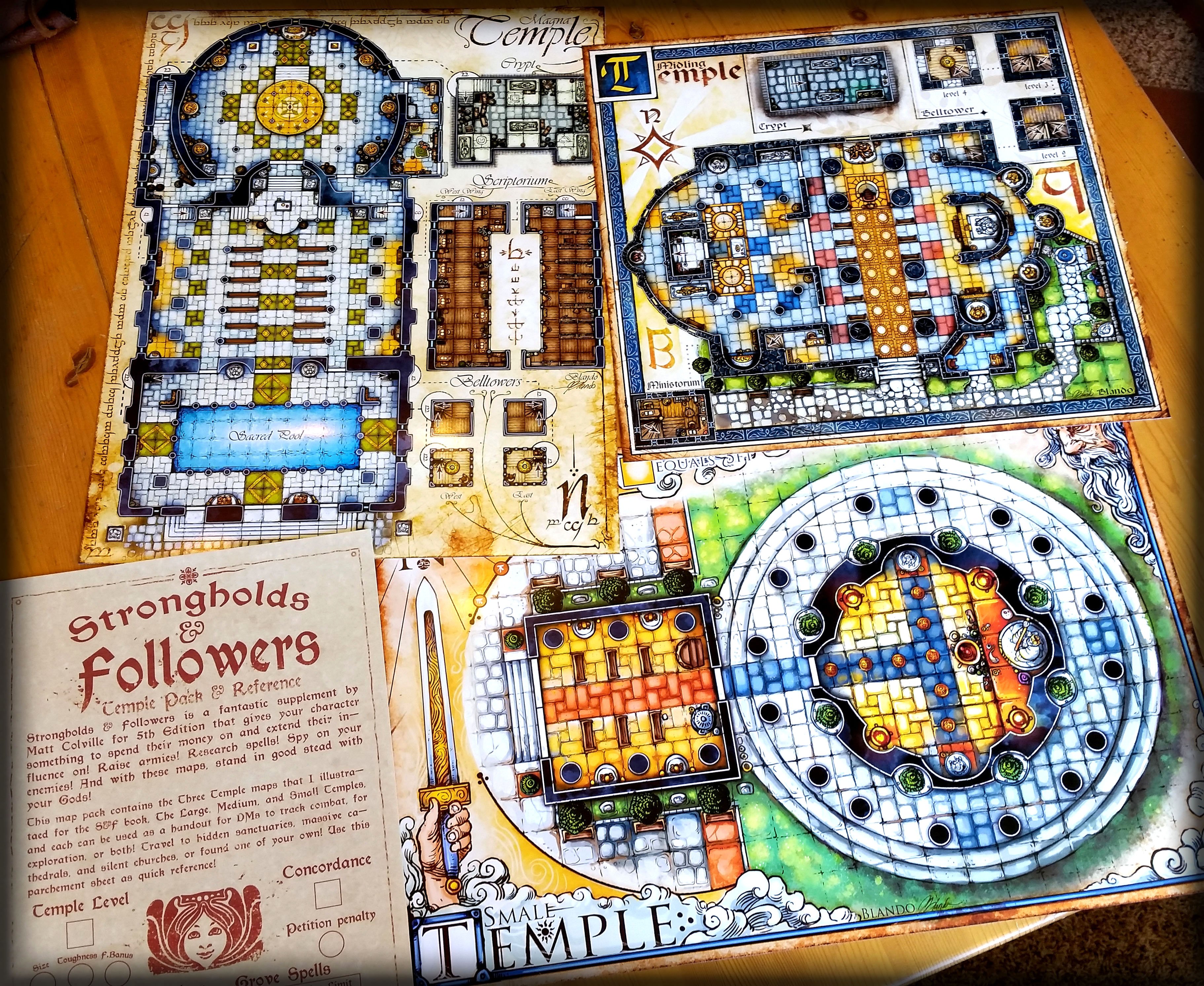 Strongholds and Followers Temple Maps: Print/Reference Bundle — Jared Blando