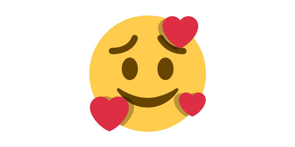 EmojiMashupBot's tweet image. 😟 worried + 🥰 smiling-three-hearts =