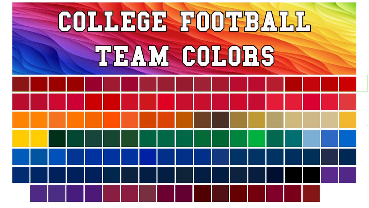 All College Football Colors