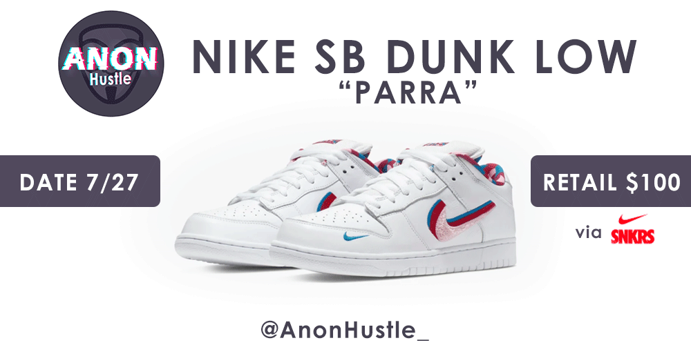 CookDesigner's tweet image. Nike SB Dunk Low "Parra" Release Design for @AnonHustle_