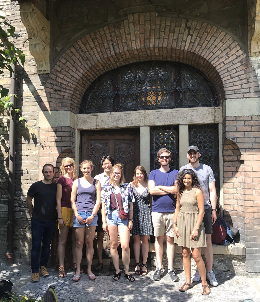 anjgoswami's tweet photo. #ICVM2019 in Prague was amazing, but we definitely needed a lab retreat right after in nearby Poděbrady to debrief, make big plans, shamelessly join the waterslide queue at the local lake & enjoy a stunning villa, although the dates on some of the artwork are a bit troubling... https://t.co/fLXR89yR6w