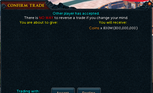 ZoonixSwaps's tweet photo. 830M RS3 -> 140.6M OSRS https://t.co/yX8r2ZQIXo