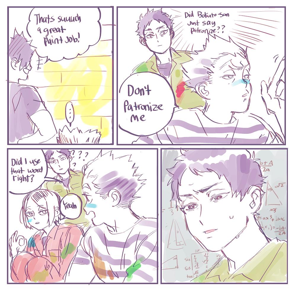 Bokuto learns a word 