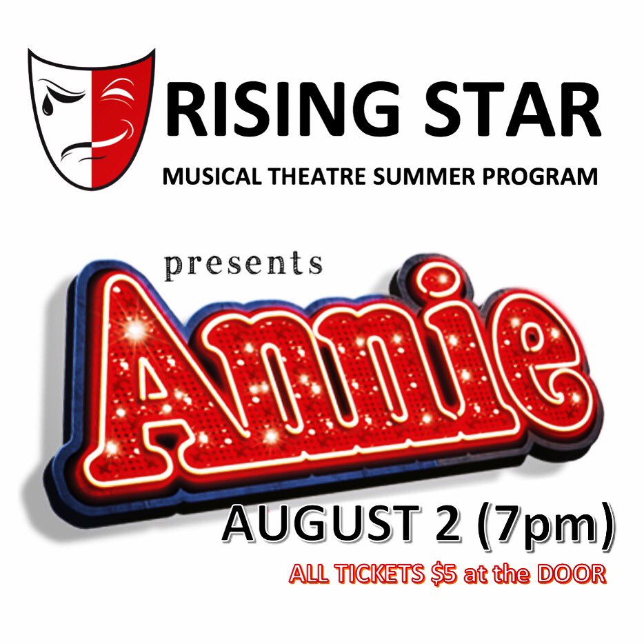 HHSproductions's tweet photo. SAVE THE DATE for ANNIE Jr at Heritage! This Friday at 7pm you can see an amazing group of Rising Stars in Grades 4-9 present this classic hit! All tickets are $5 at the door! #hhsprideproductions #risingstar #annie2019 https://t.co/epEzIZShMH