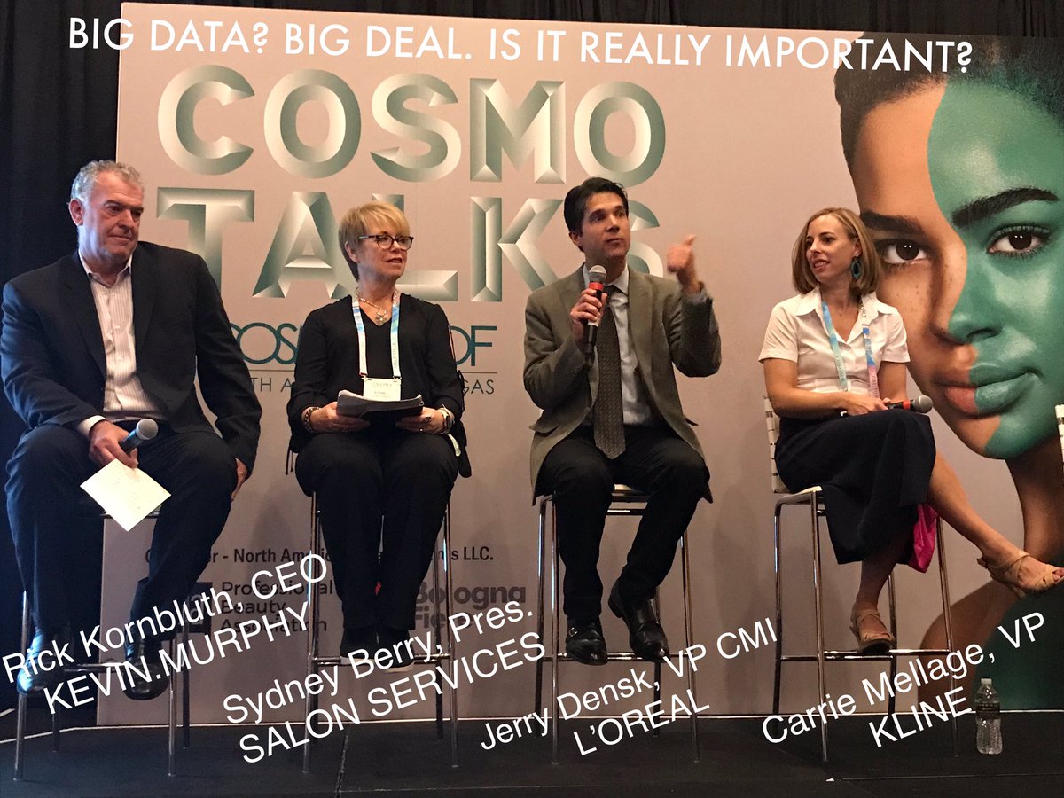 #BigData? Big Deal! Thank you to our esteemed panel for today’s dynamic discussion @cosmoprofna ! #KlineKnows  @KevinMurphyIntl @LOrealUSA @salonservices @ProBeautyAssoc