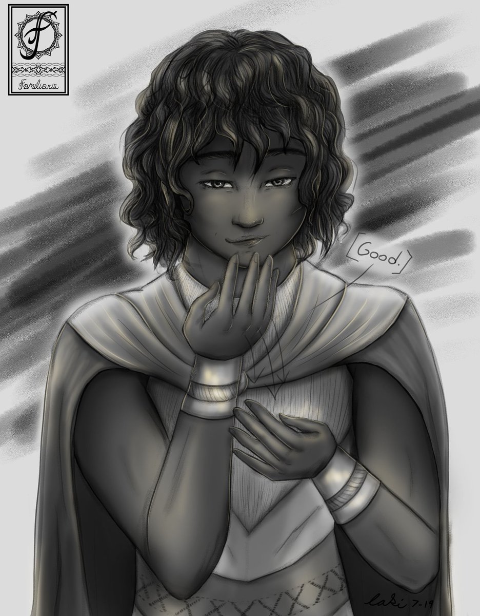 TheFamiliaris's tweet photo. Meet Kiam, a Sorcerer from the cast of Familiaris. Naturally regal, patient, and eloquent, none who take the time to learn his signs or pass notes with him regret it.

#digitalart #fantasy  #deaf https://t.co/GMkrlUCcXx