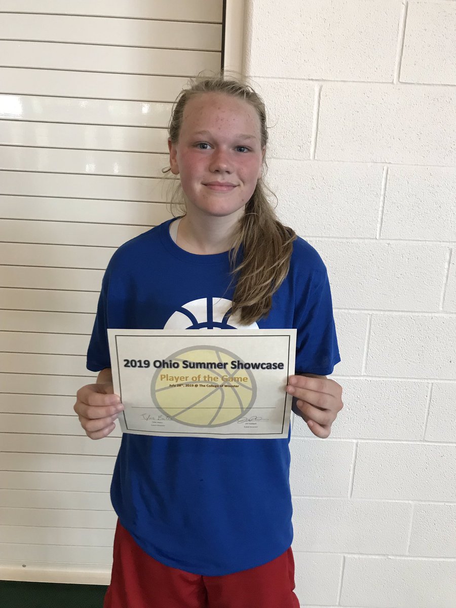 TylerJamesBates's tweet photo. Congratulations to Player of the Game selections from the #OhioSummerShowcase! 

Morning Session - Round 1:
Carmen Heuker - Botkins
Abbie Smith - Vincent Warren
Rylee Sagester - Tri Village 
Lillian Gray - Centerville https://t.co/bm6yOrzGCa