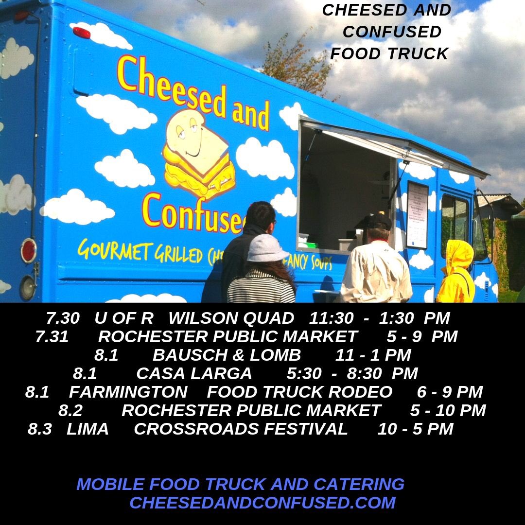 CheesedConfused's tweet image. Hey friends!! Will you join us us this week? @CityRochesterNY #cheesedandconfused #roceats #rocfoodie #RochesterNY #foodtruck @rocbft !!