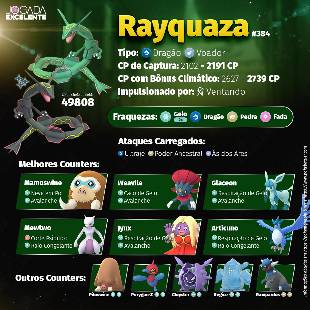 Rayquaza retornará ao Pokémon GO como - Jogada Excelente