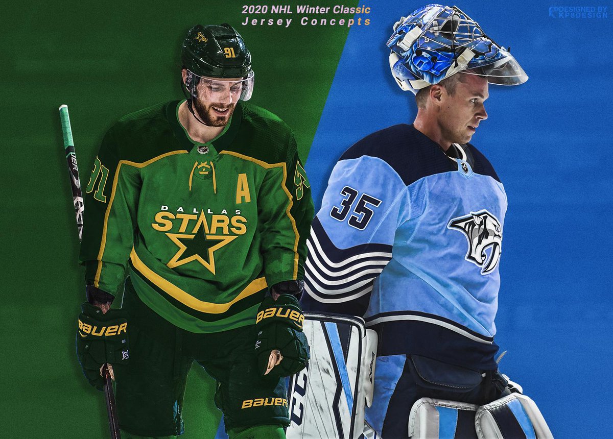 KP on Twitter: "decided to take my stars concept from yesterday and pair it  with this predators concept of mine for a 2020 winter classic matchup  https://t.co/nP3jd4dvl3" / Twitter
