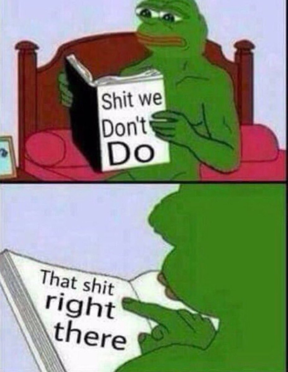 foundyourmeme's tweet photo. pepe shit we don't do that shit right there https://t.co/DBXJtFbxJo