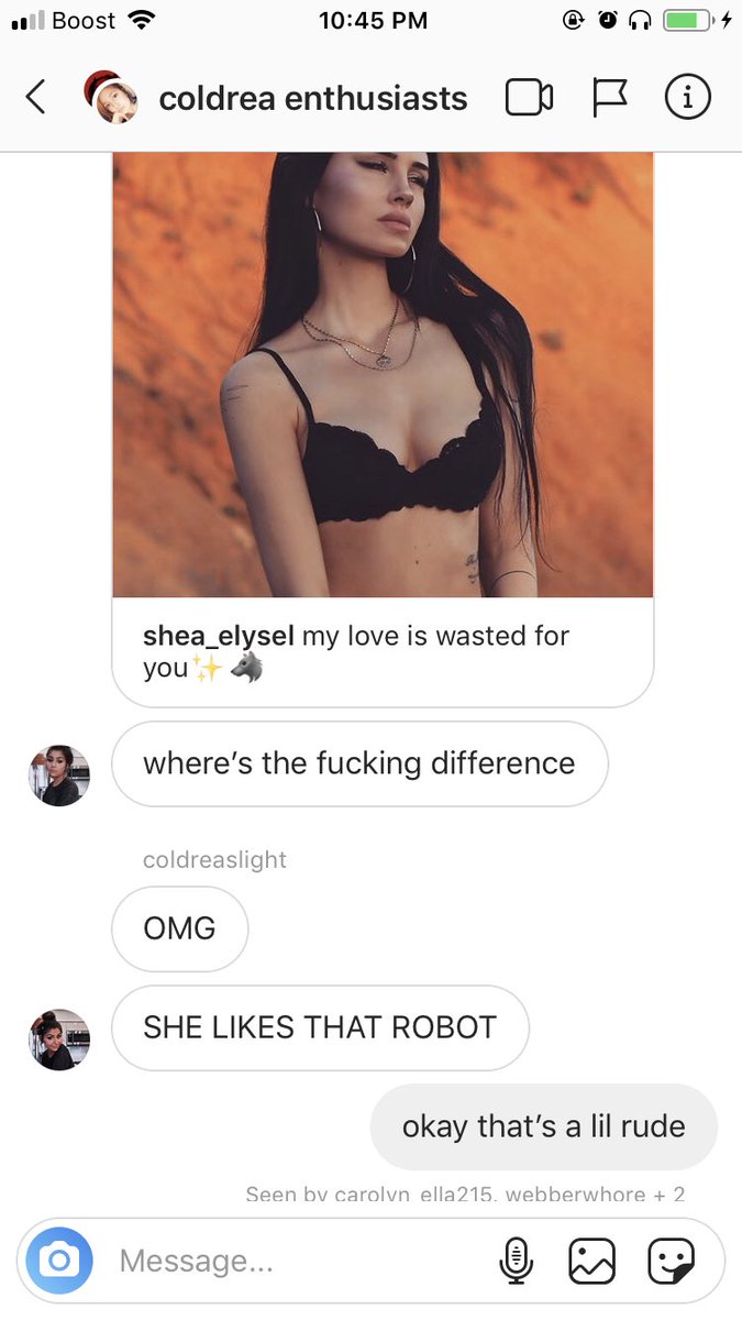 allyfaris_'s tweet photo. Coldrea shippers need to fucking chill! This is disgusting #coldreaisoverparty #coldrea https://t.co/ubb4g7C3fu