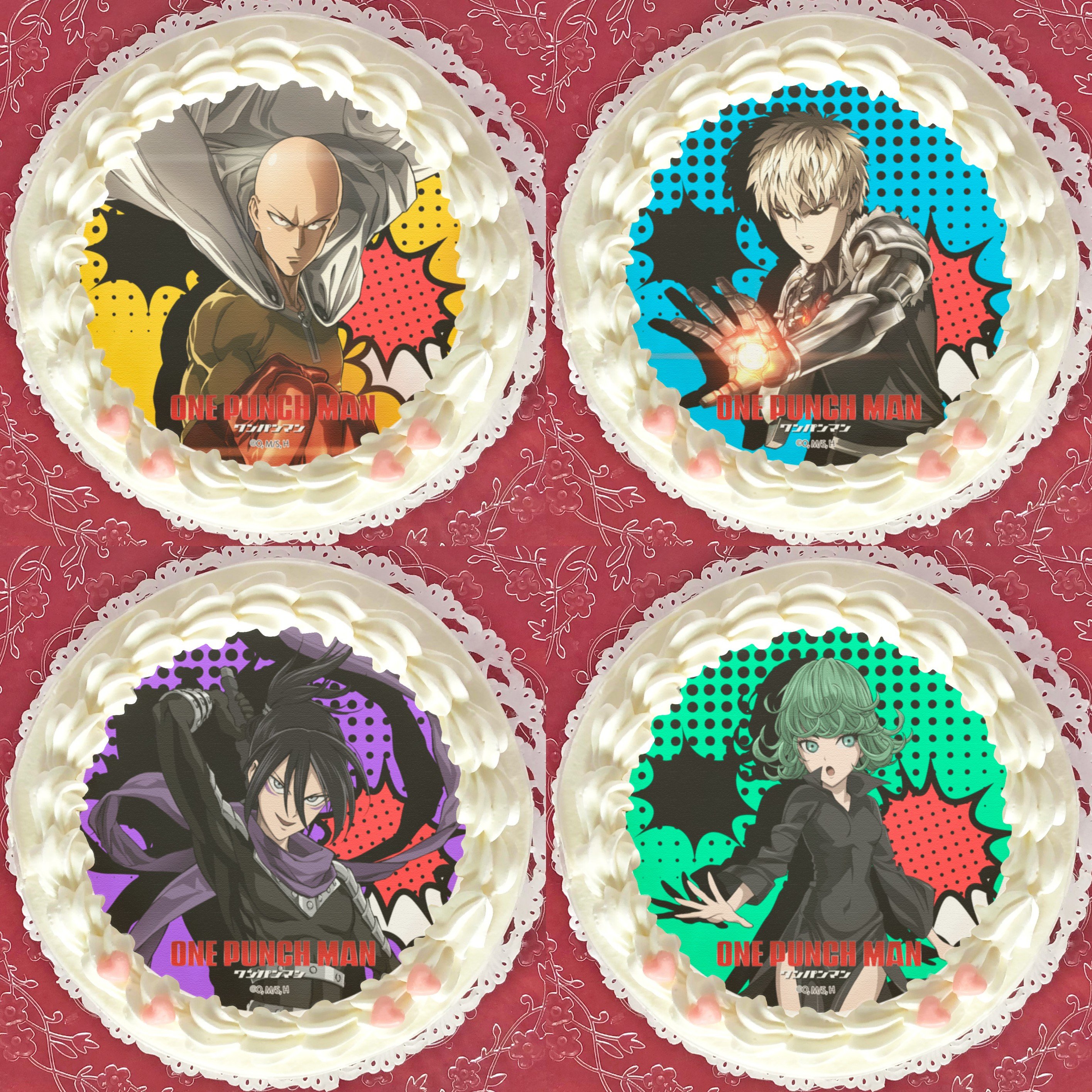 Tvアニメ ワンパンマン 公式 Sur Twitter ワンパンマン キャラクタープリケーキ の販売が始まりました クリームは ホイップ と チョコ の2種類 メッセージや写真を入れられるパターンもございます 購入特典の缶バッジは丸型 ハート型よりお選