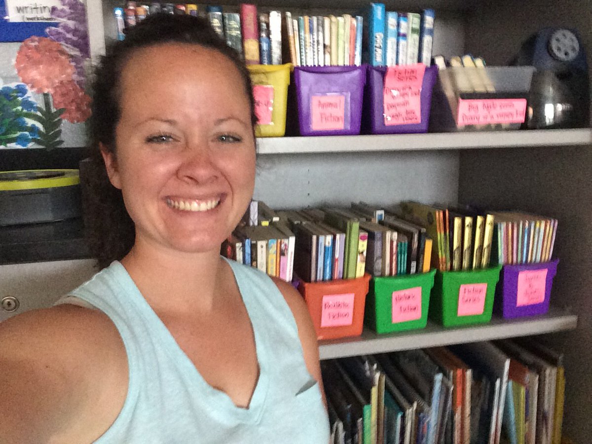 AllisonCates25's tweet photo. Feeling super accomplished after organizing my class library into genres!! 💪🏻  I truly believe “Readers are leaders.” I want to foster a love for reading in my room and encourage them to find books of interest AND branch out to something new! #northproud #summerselfiebingo https://t.co/FoCJNn7SBn