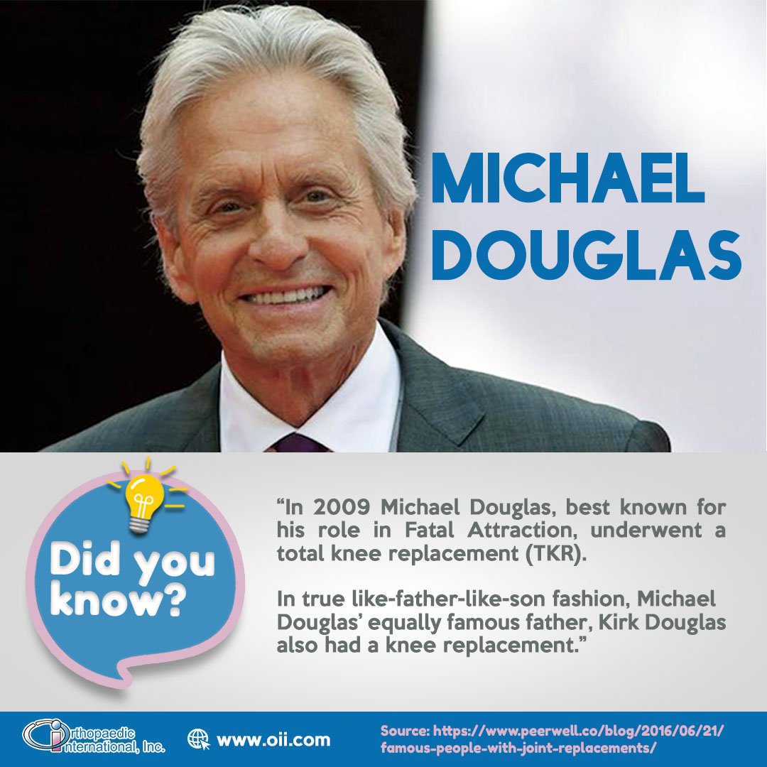 OII_ortho's tweet photo. 'Cause famous people get arthritis just like everyone else. Read more at: https://t.co/ojSkkKykln

Still deciding if you will push through with your TOTAL KNEE REPLACEMENT surgery? Find comfort and inspiration with these celebrities that have undergone total knee replacement. 🙂 https://t.co/xP1PFw3M9A
