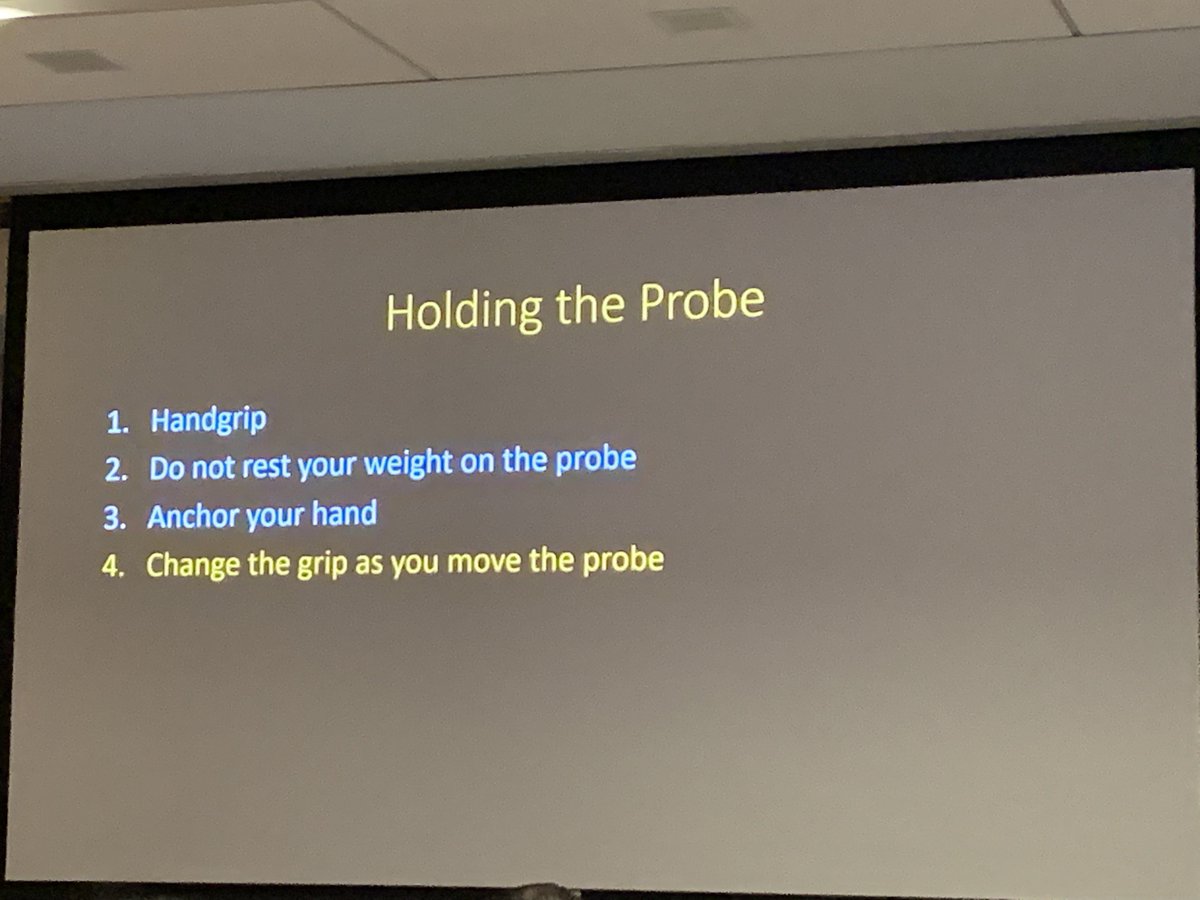DRsonosRD's tweet photo. Loved the emphasis on probe grip/movements this AM from @hmpocus (Greg Mints) &amp; @TanpingWong.  Really useful tips here.  Of course I like to describe the pen style grip as "hold it like you're throwing a dart"...but not everyone plays bar games I guess ;) https://t.co/oOFl2aHag6
