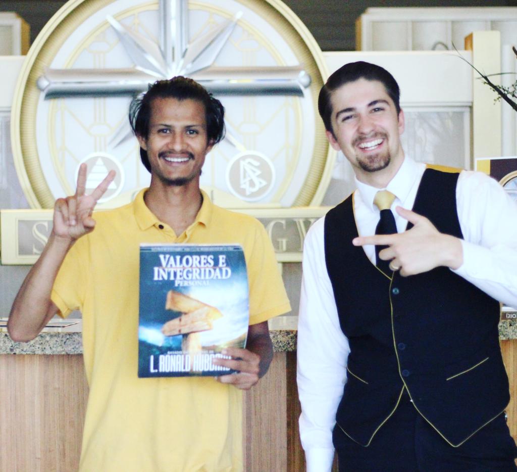 This cool guy just started his first course in Scientology and is loving it! #Inglewood #ChangeInglewoodChangeTheWorld #PersonalValues #Winning #Goals #Integrity