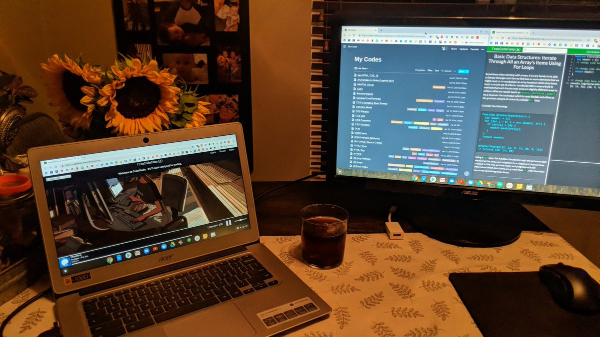 notseebar's tweet photo. Enjoying some bourbon and root beer (try it if you have not), while following along to some of the #freeCodeCamp curriculum and listening to some #codeRadio. Thanks @ossia your stuff changes lives. 
#100DaysOfCode #CodeNewbie #happyCoding #bulletBourbon https://t.co/5tWkeJYeyK