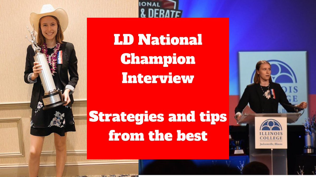 debating4youth's tweet image. Just posted an interview with the National Champion in Lincoln Douglas Debate. Please go and watch it!

youtu.be/OfT-TkQC5rI
