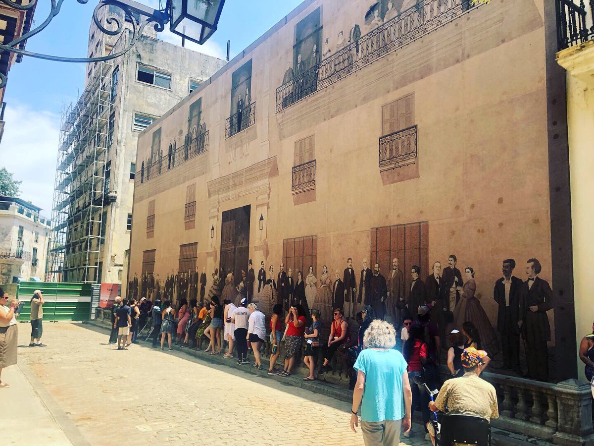 VB4Cuba's tweet photo. VB on a tour through Havana learning about the Revolución and the impacts of the unjust blockade. #VB4CUBA #VenceremosBrigade50 #VB50 https://t.co/QNMLD24FRs