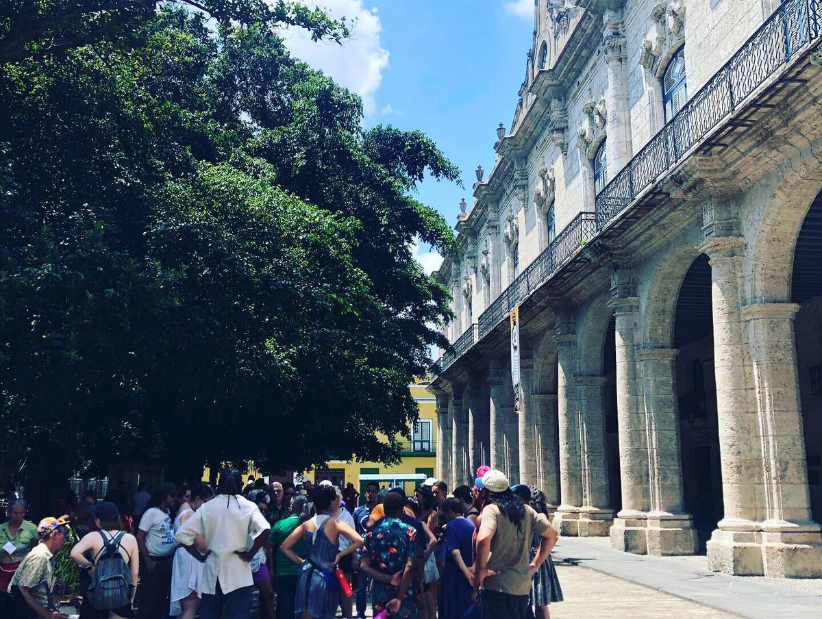 VB4Cuba's tweet photo. VB on a tour through Havana learning about the Revolución and the impacts of the unjust blockade. #VB4CUBA #VenceremosBrigade50 #VB50 https://t.co/QNMLD24FRs