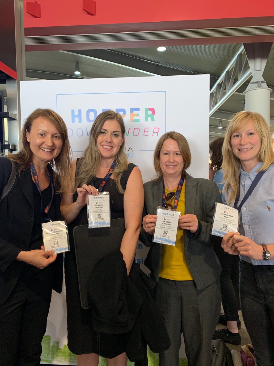 Flying the UON flag at #HopperDownUnder ⁦<a href="/UON_research/">Uni Newcastle Research</a>⁩ ⁦<a href="/AnitaB_org/">AnitaB.org</a>⁩ #WeAreHere ⁦<a href="/billie_bonevski/">Billie Bonevski</a>⁩