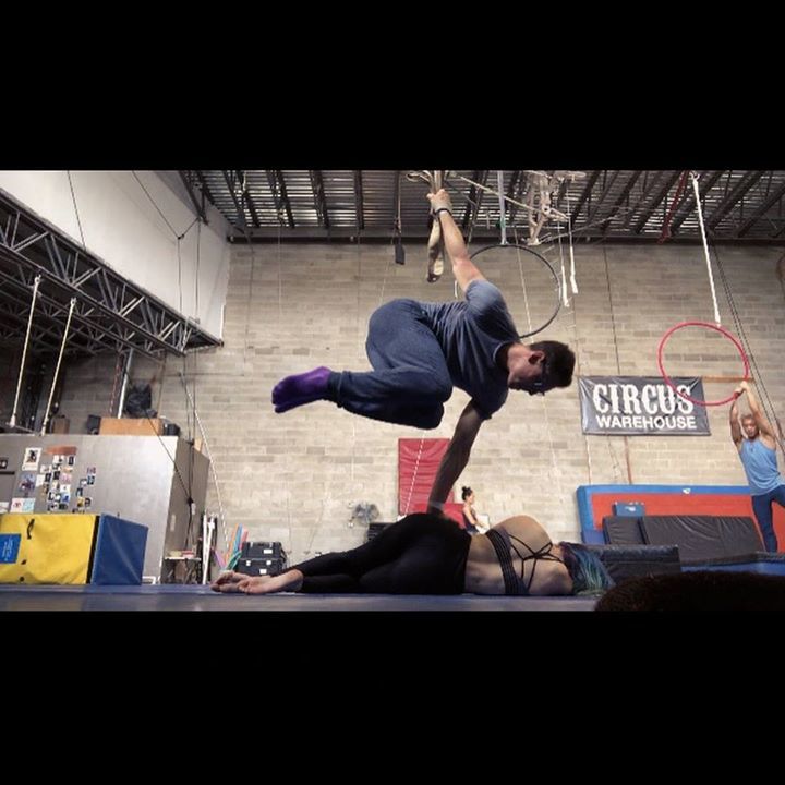 circuswarehouse's tweet photo. Max March-Steinman with Prisma Blu, making Circus Warehouse interesting as always. https://t.co/2MEulAS4wH