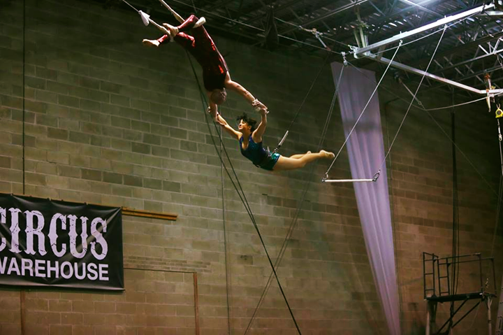 circuswarehouse's tweet photo. Come fly where the temperature is going to be reasonable on Tuesday and Wednesday 1-3pm....INDOORS! ....with the nimble and elegant Fred Astaire of Trapeze instructors: Stuart Moulton! (pictured, Kevin Myers catching Rachel Rear)
See https://t.co/eJdLkRB0IG for full weekly s… https://t.co/Citel0cNTP