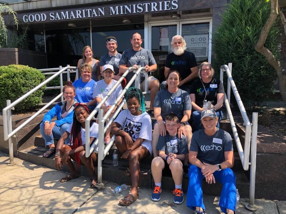 MarketingMel's tweet photo. Our #Echo2019 team from @gfcnow volunteered @Goodsamjc Saturday https://t.co/J2vg1PX2hp