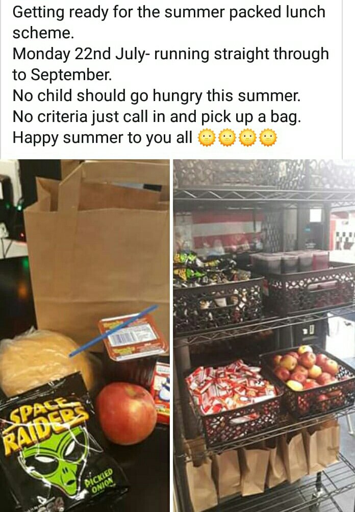 GMPWythenshawe's tweet image. The volunteers down at the Bideford Centre are trying to feed every child in Wythenshawe over the summer holidays. 
Pop down to the Bideford Centre, Baguley to pick up a FREE pack lunch.  #classytouch #safeforsummer #nochildgetsleftbehind