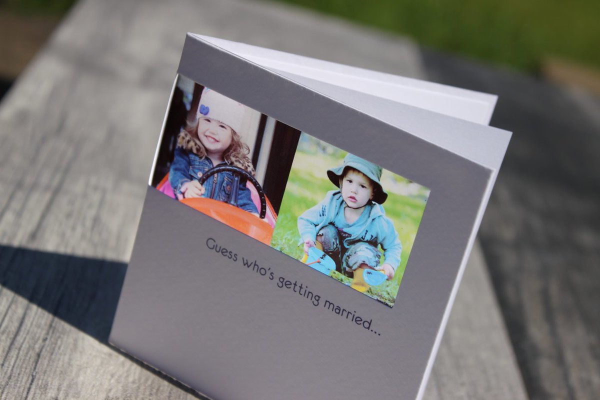 fotofusioncards's tweet photo. Why not have some fun with your save the dates? with pictures when you were both kids. Free sample and Free design #weddinghour #fotofusioncards #savethedates https://t.co/nXanlI2CkE