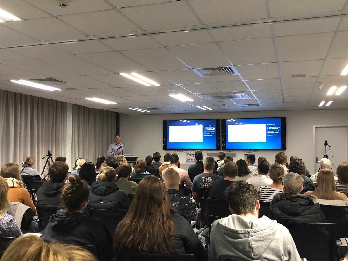 BradMitch85's tweet photo. Dr Peter Sage (Director of cardiology at St Andrew’s Hospital) putting the room through their paces with ECGs and asking if the @SA_Ambulance #paramedics would call a code #STEMI or not! #PACPD
@AusParamedics @ParaAustSA https://t.co/eoId25MrID