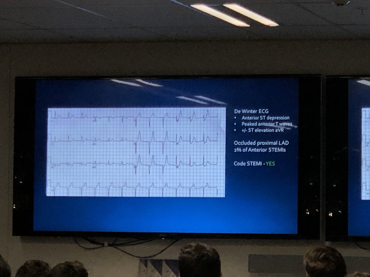 BradMitch85's tweet photo. Dr Peter Sage (Director of cardiology at St Andrew’s Hospital) putting the room through their paces with ECGs and asking if the @SA_Ambulance #paramedics would call a code #STEMI or not! #PACPD
@AusParamedics @ParaAustSA https://t.co/eoId25MrID