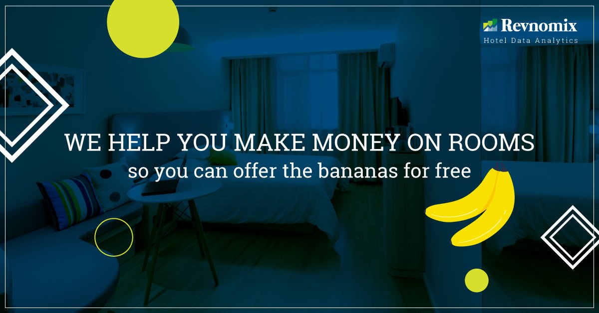 Revnomix's tweet photo. Revnomix helps you generate optimum revenue from your rooms so you do not have to go bananas to earn revenue from other avenues. 

Contact us via https://t.co/YTwNjmBYun to know more. 

#RahulBosemoment #hotels #revenue #revenuemanagement #dataanalytics #revnomix #hospitality https://t.co/3IC9661cpX