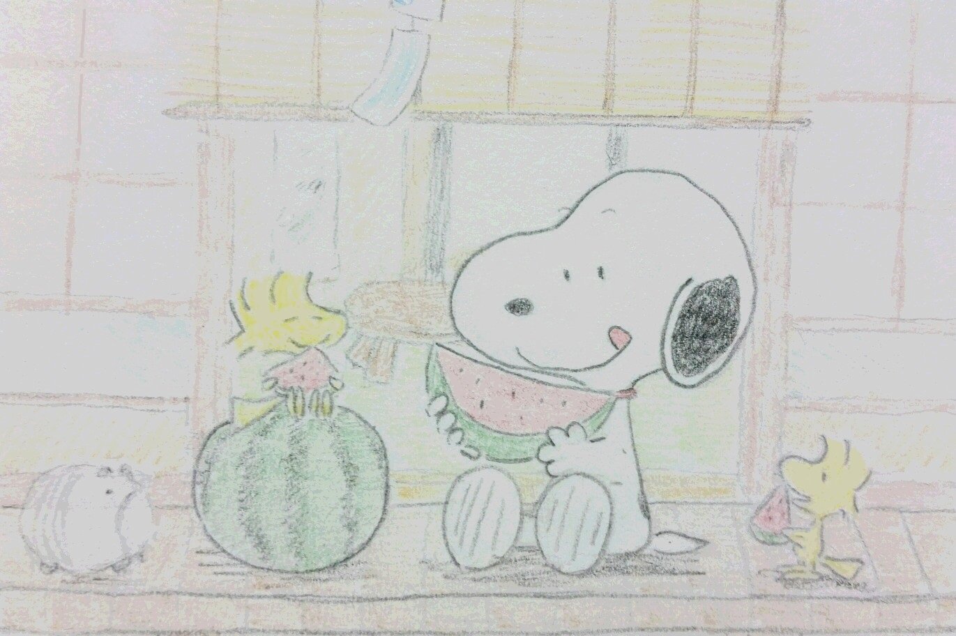 Sima บนทว ตเตอร 夏の縁側 イラスト スヌーピー Illust Snoopy T Co Lazhvhggxi ทว ตเตอร