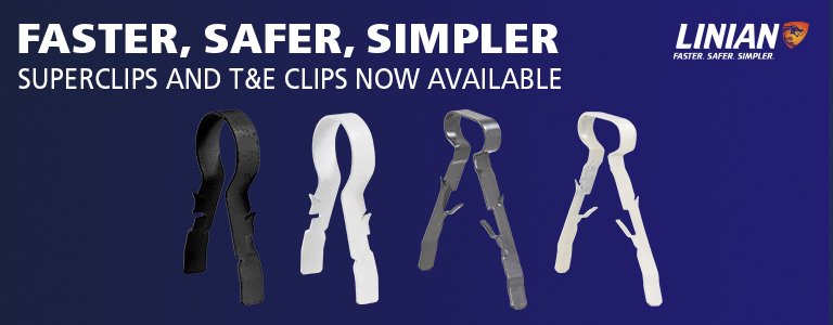 F4Pinfo's tweet photo. Have you seen the two new ranges from @LINIANFireClip yet? Thanks to valuable customer feedback, LINIAN have now introduced SuperClips (ideal for larger diameter cables) and T&E Clips (for flat twin & cpc cabling) #FasterSaferSimpler. View the ranges here https://t.co/LJRiajt4Nm https://t.co/7SPj9ROmRm