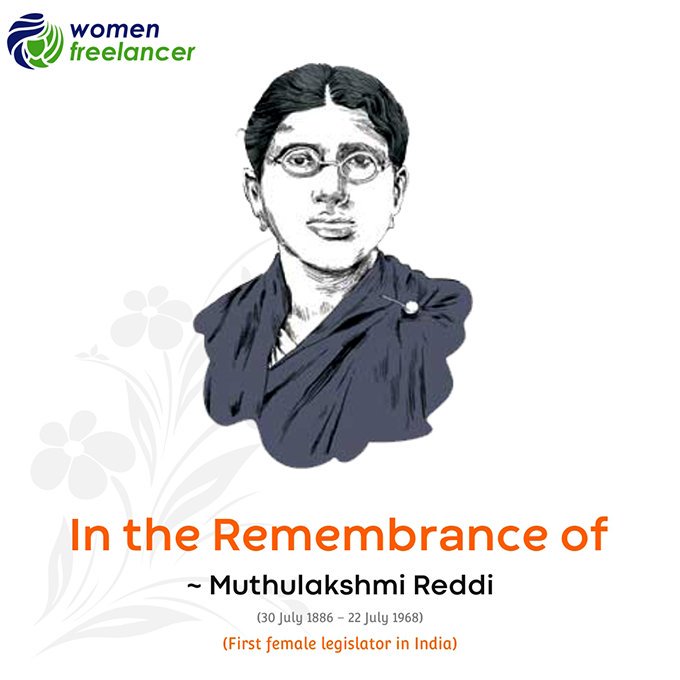 FreelancerWomen's tweet photo. Today, we at WomenFreelancer #celebrate the birthday of the #Woman who was the first #Female legislator in British India.

#WomenFreelancer #Empowerment #History #MuthulakshmiReddi #Legislator #TuesdayMotivation  #InspirationForTheDay https://t.co/5yZZlWcqH9