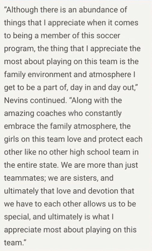 Dr_ScottCascone's tweet image. Great article on girls soccer team, profound quote from student athlete Natalie Nevins. It’s the kind of environment I will strive to nurture districtwide. @woschools @MrMooreWO @GirlsSoccerWO @DNSSoccer
