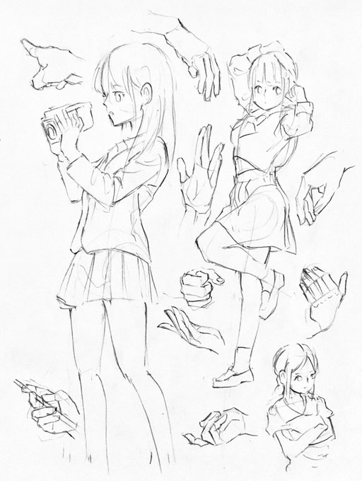 ポーズ練習です

流れを意識せず描き始めた左のにくらべて、全体の流れを意識して描いた右の方がすんなり描けたから
やっぱ「全体を見る」って大切なんだと思う 