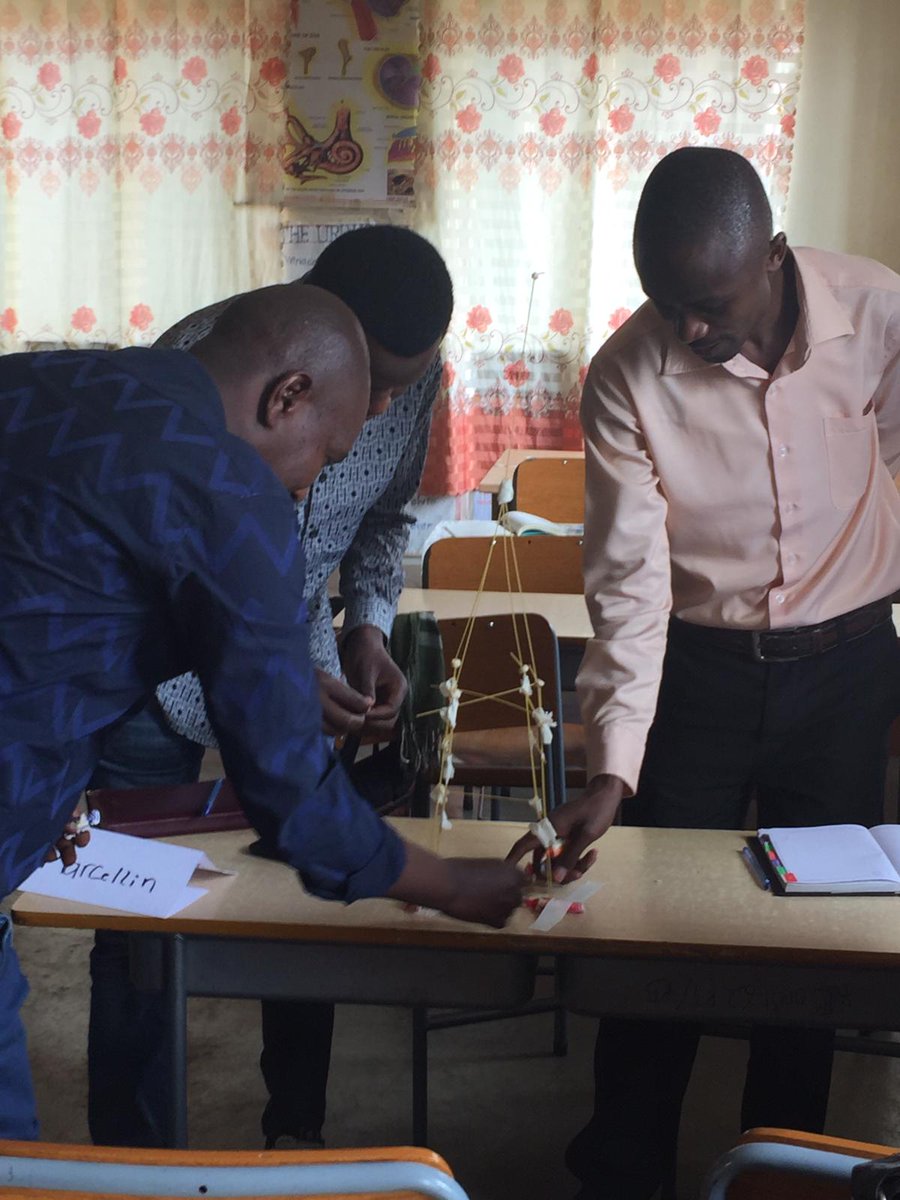 OJMChamberlain's tweet photo. Day 24- Our first @iee_rw workshop has gone very well. The teacher trainers are enthusiastic!
I enjoyed helping (hindering?) a group with the "human knot" ice breaker! Our group covered "Earth" and "Water" today.
#ThisIsLfS #LearningForSustainability #globallearningpartnerships https://t.co/DgcKsQlQKE