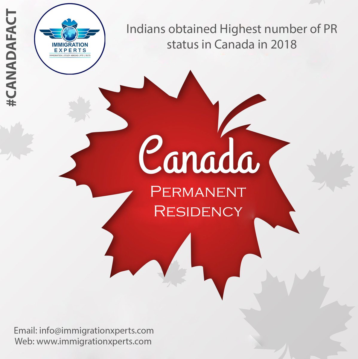 Immixperts's tweet photo. Canada Immigration Fact.
#ImmigrationFact #CanadaImmigration https://t.co/NF8nFhFH7H